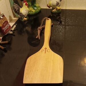 Pampered Chef Wooden Grill Scraper Solid Oak Tool Designed To Clean Grill